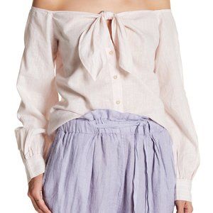 Free People Hello Beautiful Off The Shoulder Shirt